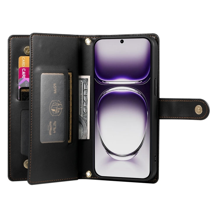 For OPPO Reno12 Pro Global Nine Card-slot Zipper Wallet Bag Leather Phone Case