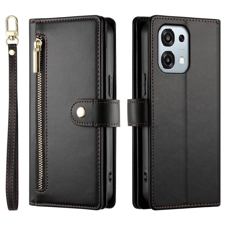 For OPPO A6 Pro 4G / 5G Global / F31 5G Nine Card-slot Zipper Wallet Bag Leather Phone Case