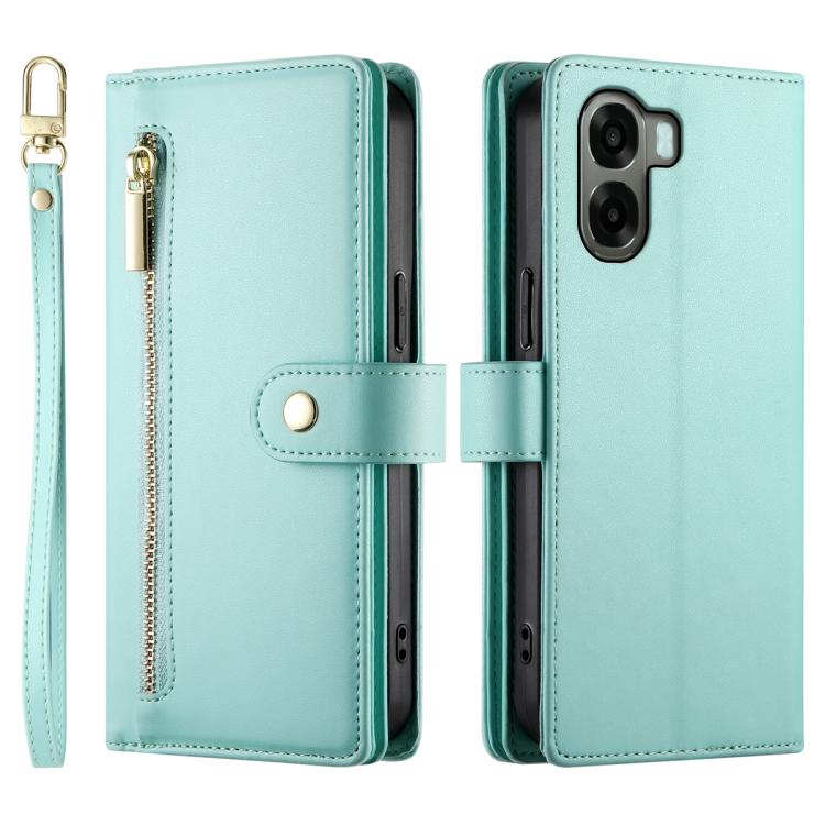 For OPPO A6x 5G / A6 5G Global Nine Card-slot Zipper Wallet Bag Leather Phone Case