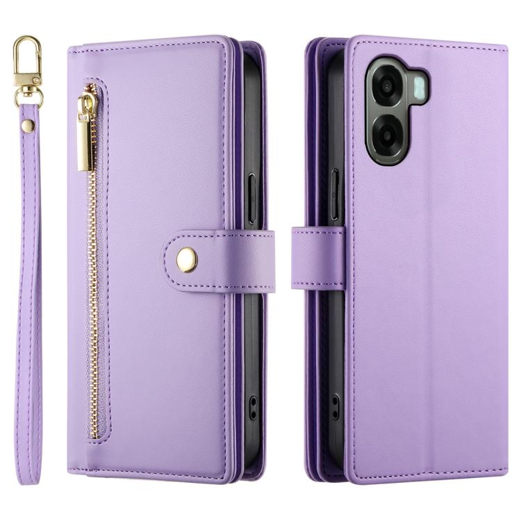 For OPPO A6x 5G / A6 5G Global Nine Card-slot Zipper Wallet Bag Leather Phone Case