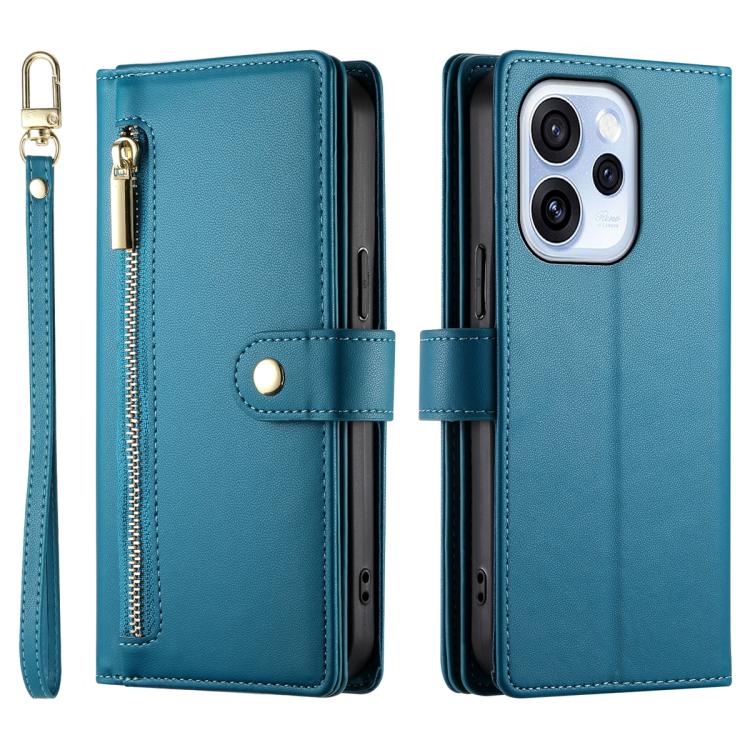For OPPO Reno15 F 5G Nine Card-slot Zipper Wallet Bag Leather Phone Case