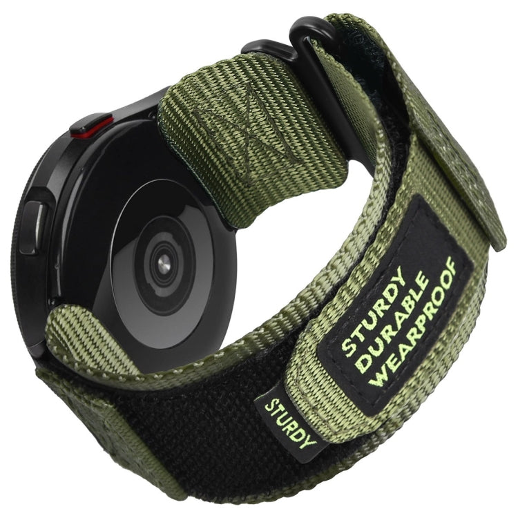 22mm Nylon Canvas Hook And Loop Fastener Watch Band