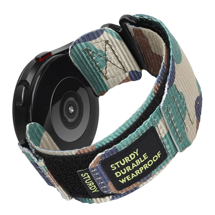 20mm Nylon Canvas Hook And Loop Fastener Watch Band