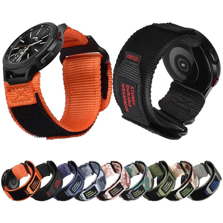 20mm Nylon Canvas Hook And Loop Fastener Watch Band