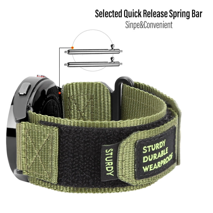 20mm Nylon Canvas Hook And Loop Fastener Watch Band