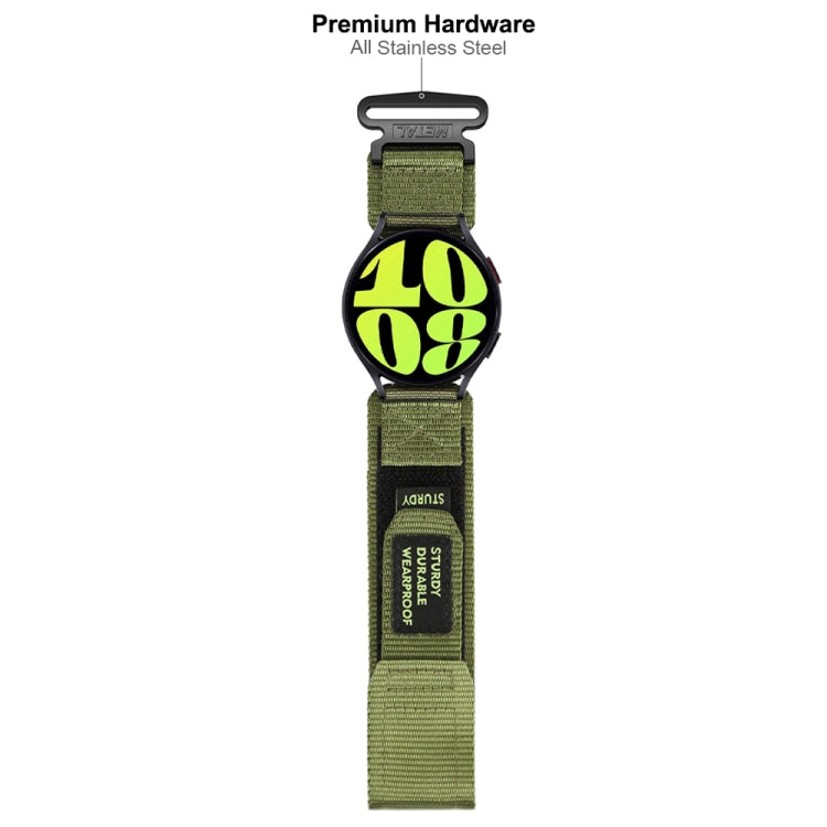 20mm Nylon Canvas Hook And Loop Fastener Watch Band