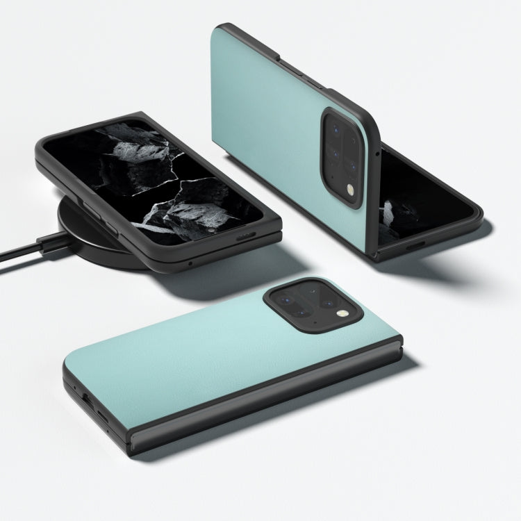 For Google Pixel 9 Pro Fold PU Leather Black Frame Full Coverage Phone Case