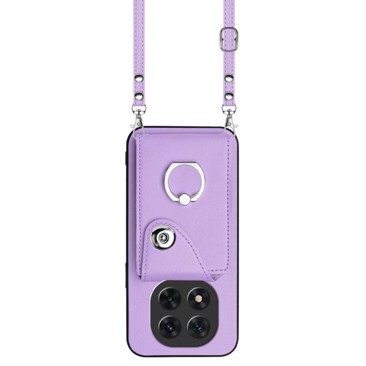 For Redmi Note 14 Pro 5G Global Organ Card Bag Ring Holder Phone Case with Long Lanyard