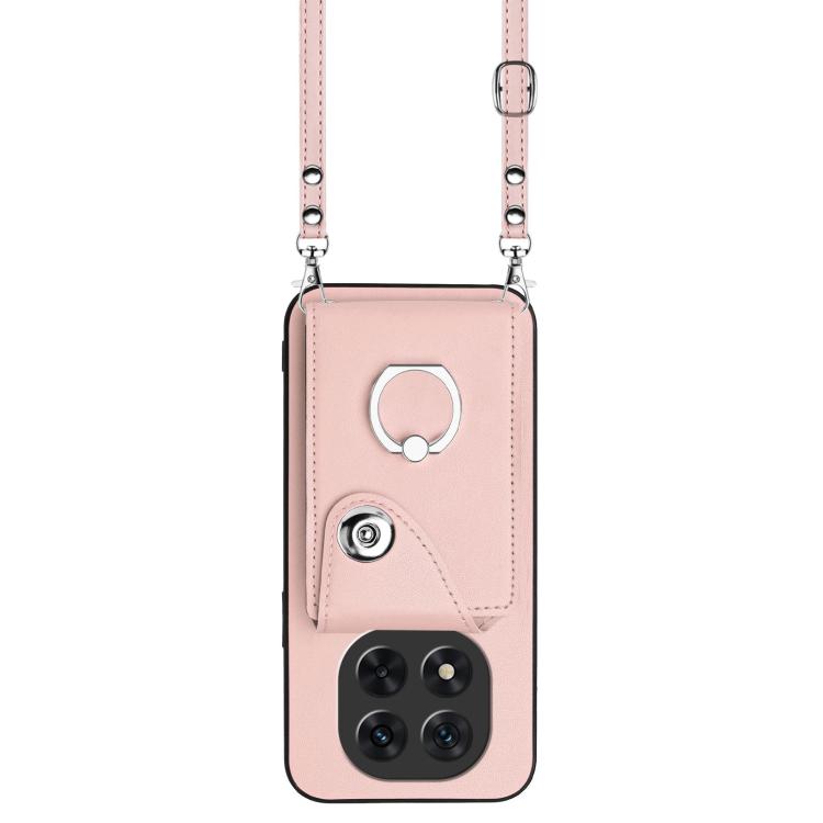For Redmi Note 14 Pro 5G Global Organ Card Bag Ring Holder Phone Case with Long Lanyard