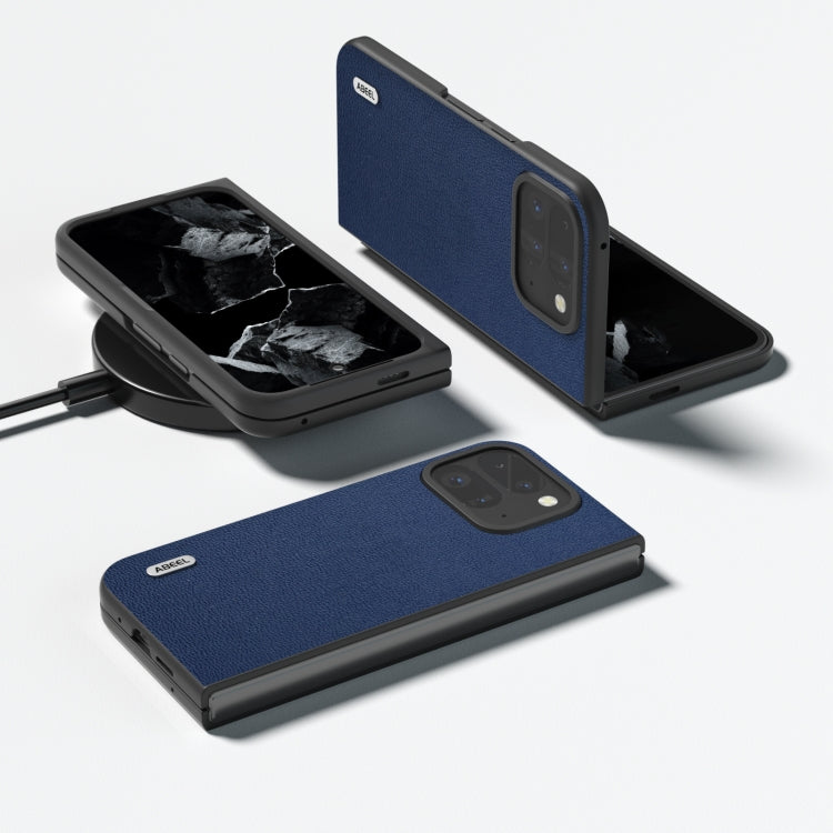 For Google Pixel 9 Pro Fold ABEEL Genuine Leather Luolai Series Phone Case