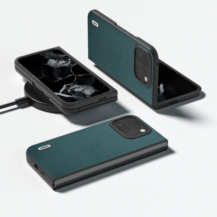 For Google Pixel 9 Pro Fold ABEEL Genuine Leather Luolai Series Phone Case