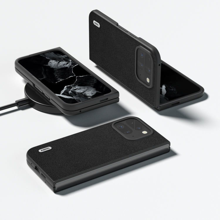 For Google Pixel 9 Pro Fold ABEEL Genuine Leather Luolai Series Phone Case