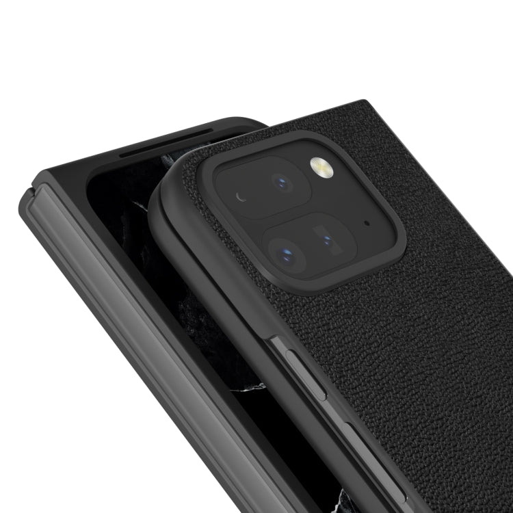 For Google Pixel 9 Pro Fold ABEEL Genuine Leather Luolai Series Phone Case