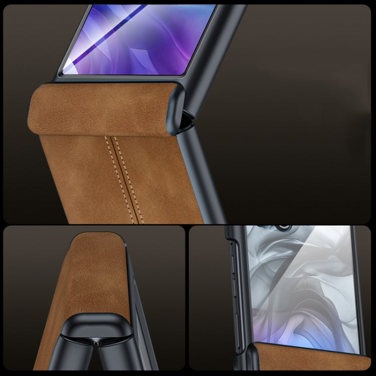 For Motorola Razr 50 Ultra Integrated Film Hinge Folding PU Phone Case