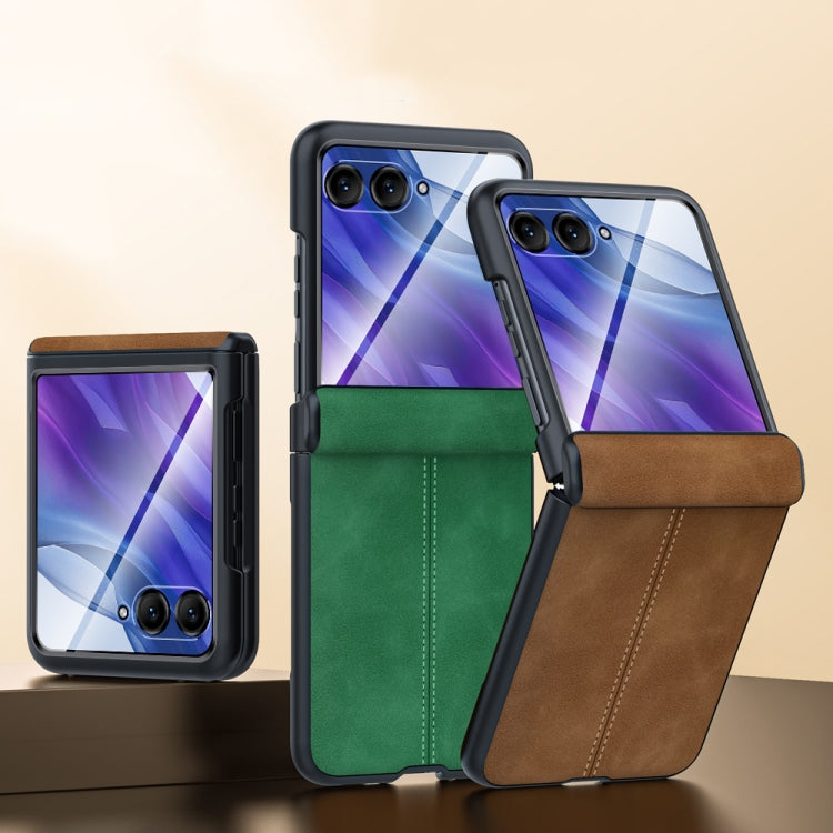 For Motorola Razr 50 Ultra Integrated Film Hinge Folding PU Phone Case