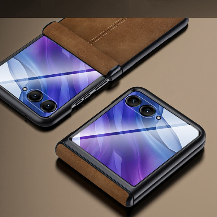For Motorola Razr 50 Ultra Integrated Film Hinge Folding PU Phone Case