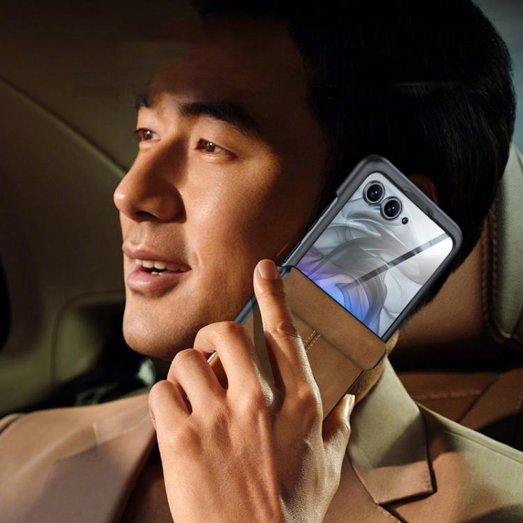 For Motorola Razr 50 Integrated Film Hinge Folding PU Phone Case