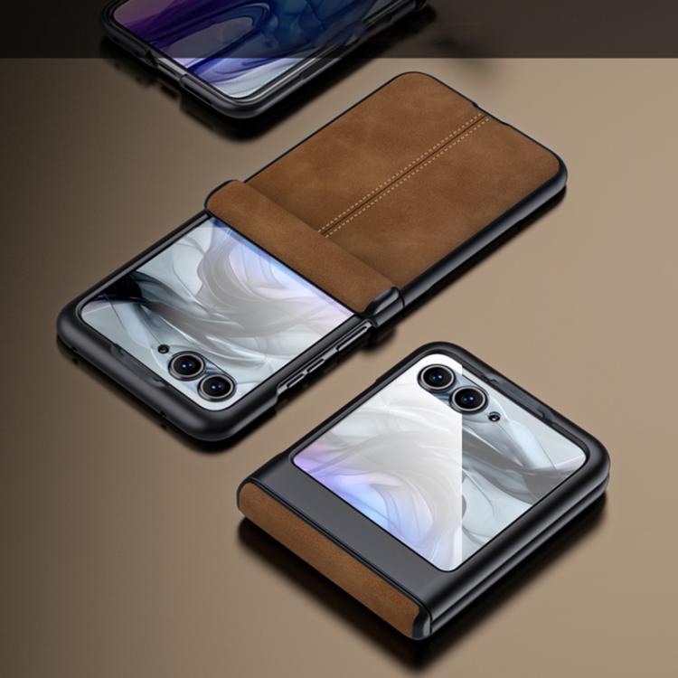 For Motorola Razr 50 Integrated Film Hinge Folding PU Phone Case
