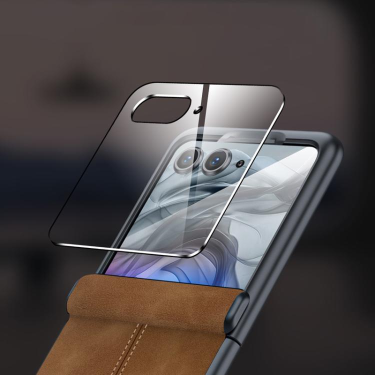 For Motorola Razr 50 Integrated Film Hinge Folding PU Phone Case