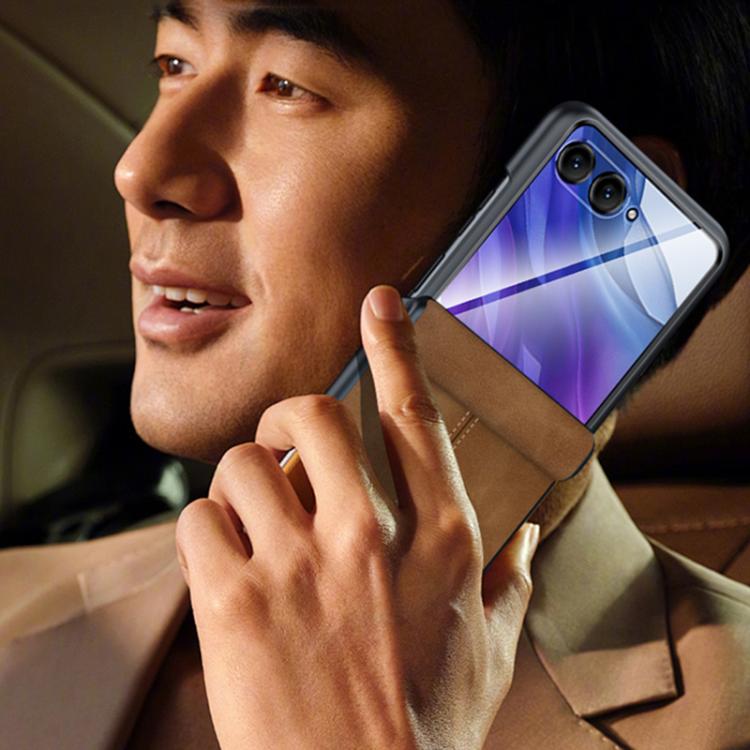 For Motorola Razr 60 Ultra Integrated Film Hinge Folding PU Phone Case