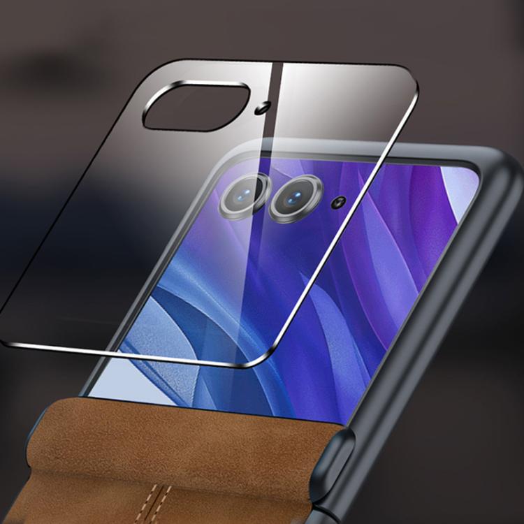 For Motorola Razr 60 Ultra Integrated Film Hinge Folding PU Phone Case