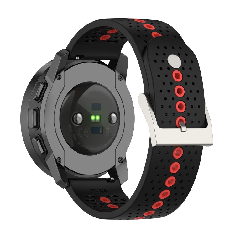 For Suunto Run / Race S Colorful Hole Silicone Watch Band