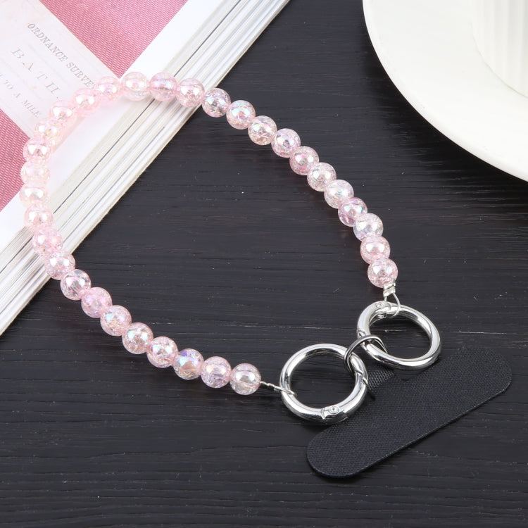 Beads Chain Anti-lost Short Lanyard - Pink