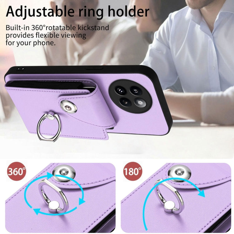 For Xiaomi Civi 4 Pro Organ Card Bag Ring Holder Phone Case with Long Lanyard
