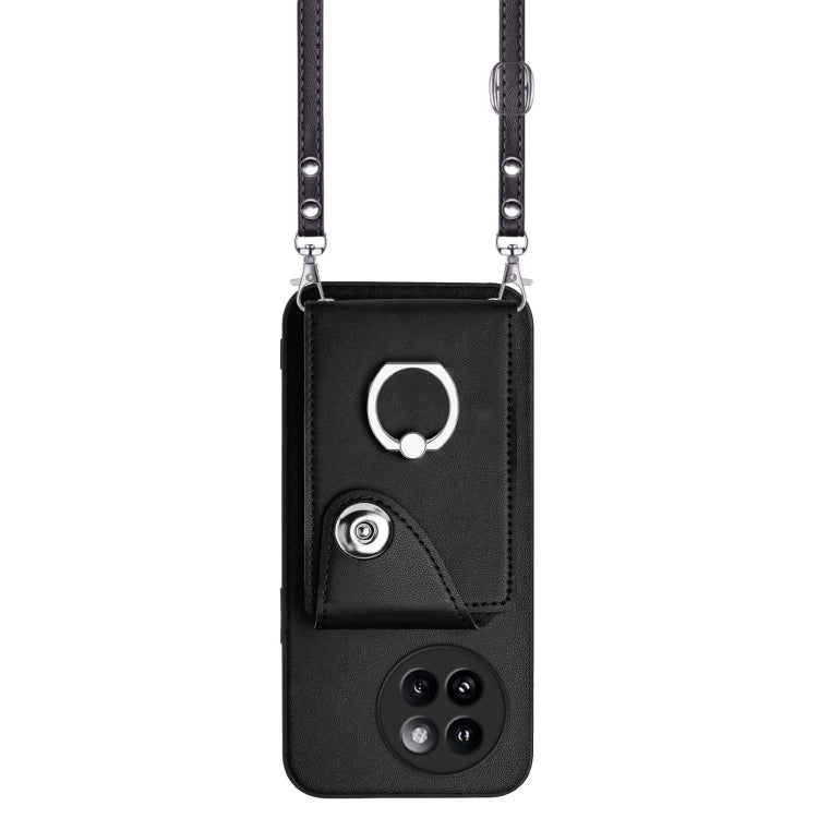 For Xiaomi Civi 4 Pro Organ Card Bag Ring Holder Phone Case with Long Lanyard