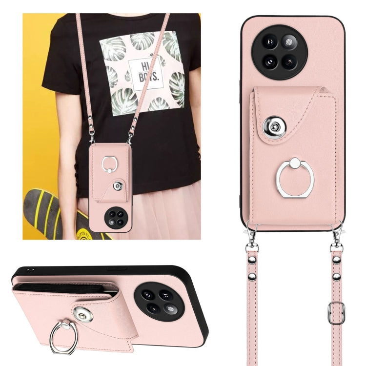For Xiaomi Civi 4 Pro Organ Card Bag Ring Holder Phone Case with Long Lanyard