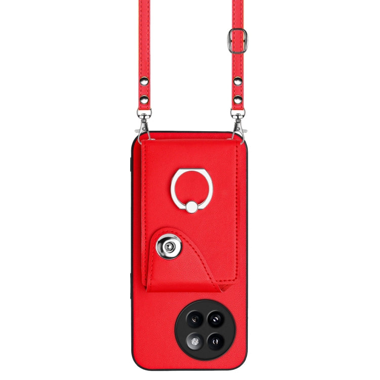For Xiaomi Civi 4 Pro Organ Card Bag Ring Holder Phone Case with Long Lanyard