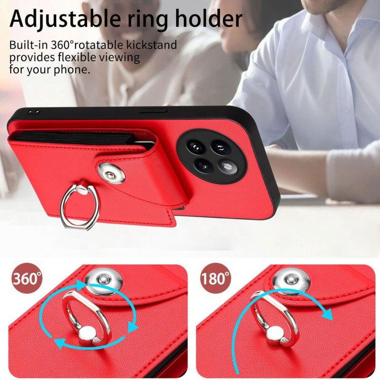 For Xiaomi Civi 4 Pro Organ Card Bag Ring Holder Phone Case with Long Lanyard