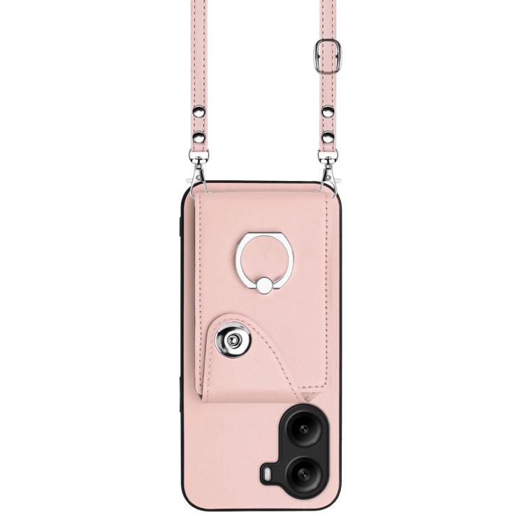 For Xiaomi Poco X7 Pro Organ Card Bag Ring Holder Phone Case with Long Lanyard