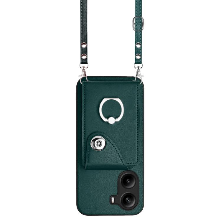 For Xiaomi Poco X7 Pro Organ Card Bag Ring Holder Phone Case with Long Lanyard