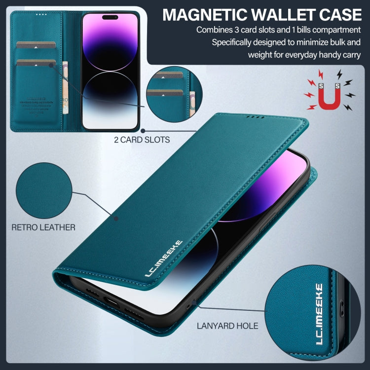 For iPhone 14 Pro Max LC.IMEEKE L1 Series Frosted Fine Texture PU Phone Case