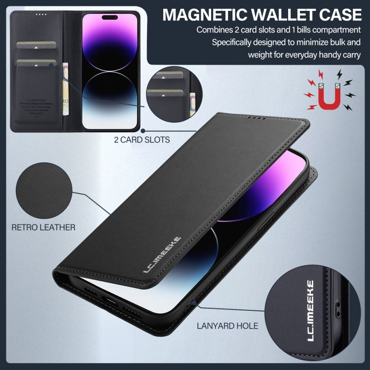 For iPhone 14 Pro LC.IMEEKE L1 Series Frosted Fine Texture PU Phone Case