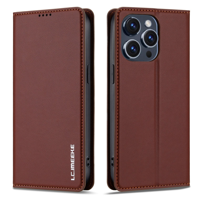 For iPhone 14 Pro LC.IMEEKE L1 Series Frosted Fine Texture PU Phone Case