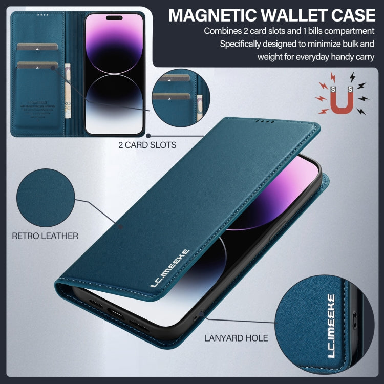 For iPhone 14 Pro LC.IMEEKE L1 Series Frosted Fine Texture PU Phone Case