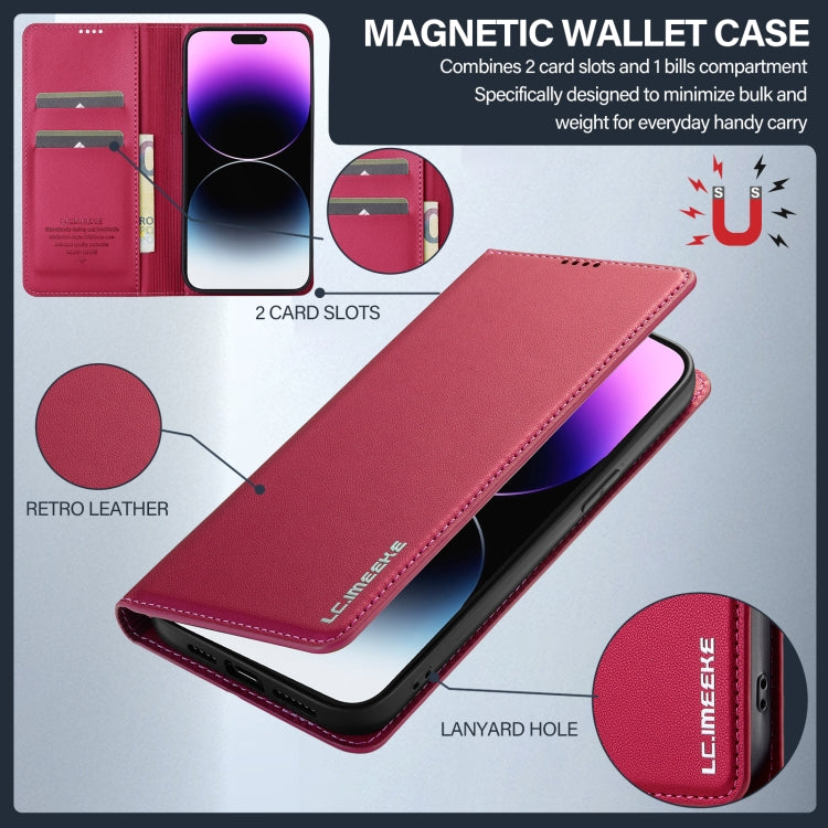 For iPhone 14 Pro LC.IMEEKE L1 Series Frosted Fine Texture PU Phone Case