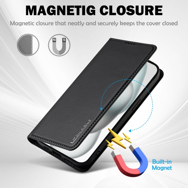 For iPhone 15 LC.IMEEKE L1 Series Frosted Fine Texture PU Phone Case
