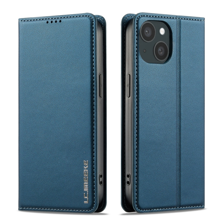 For iPhone 15 LC.IMEEKE L1 Series Frosted Fine Texture PU Phone Case