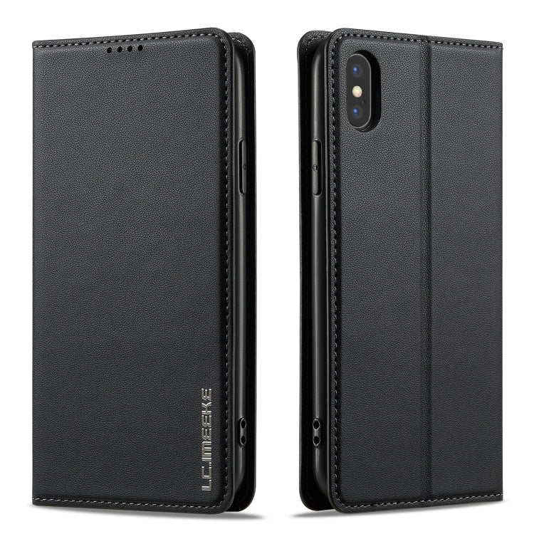 For iPhone XS Max LC.IMEEKE L1 Series Frosted Fine Texture PU Phone Case