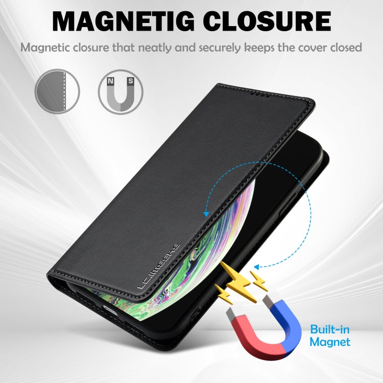 For iPhone XS Max LC.IMEEKE L1 Series Frosted Fine Texture PU Phone Case