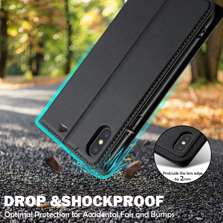 For iPhone XS Max LC.IMEEKE L1 Series Frosted Fine Texture PU Phone Case