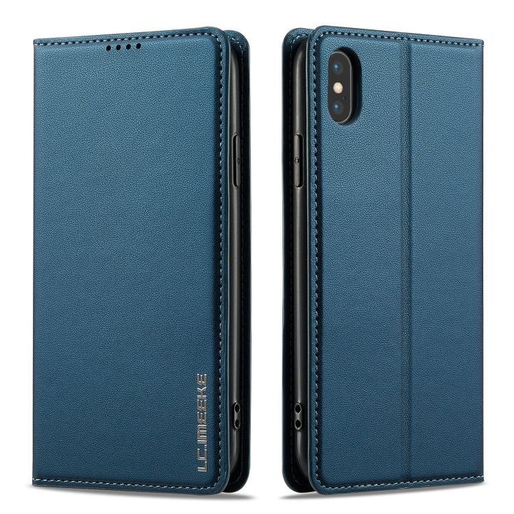For iPhone XS Max LC.IMEEKE L1 Series Frosted Fine Texture PU Phone Case