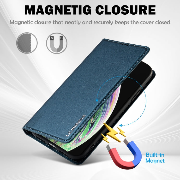 For iPhone XS Max LC.IMEEKE L1 Series Frosted Fine Texture PU Phone Case