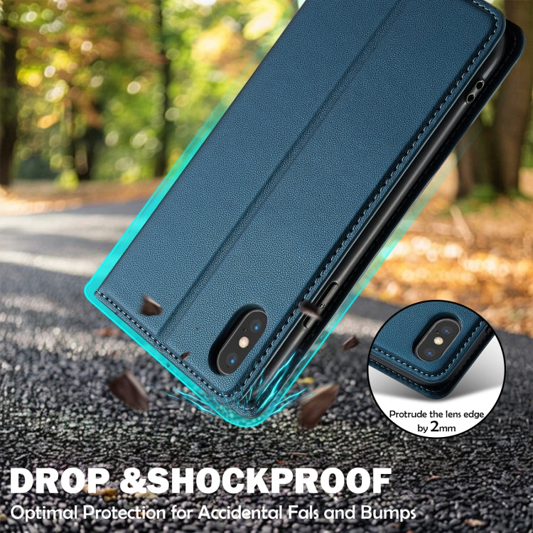 For iPhone XS Max LC.IMEEKE L1 Series Frosted Fine Texture PU Phone Case
