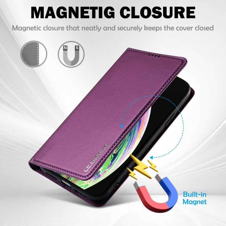 For iPhone XS Max LC.IMEEKE L1 Series Frosted Fine Texture PU Phone Case