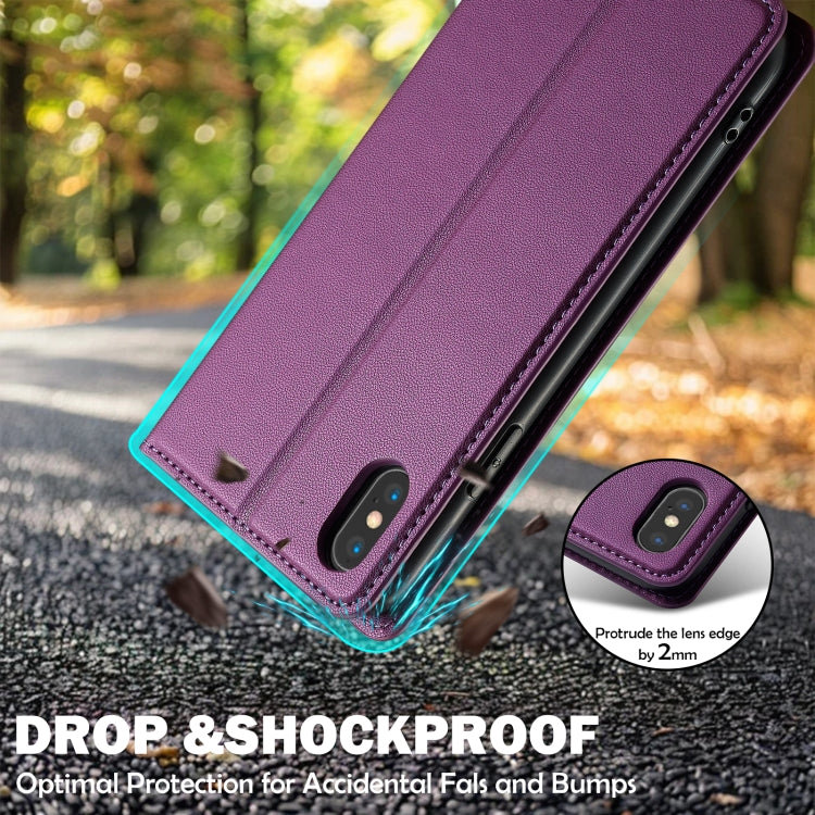 For iPhone XS Max LC.IMEEKE L1 Series Frosted Fine Texture PU Phone Case