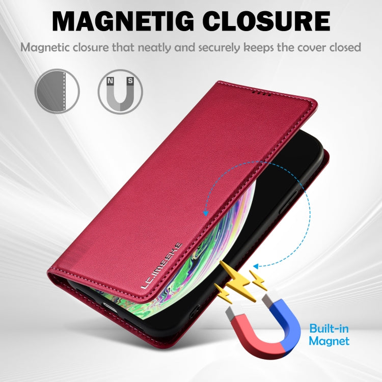 For iPhone XS Max LC.IMEEKE L1 Series Frosted Fine Texture PU Phone Case